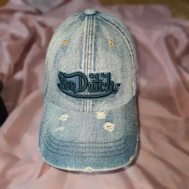 본더치 데님 볼캡.가죽스트랩 VON DUTCH