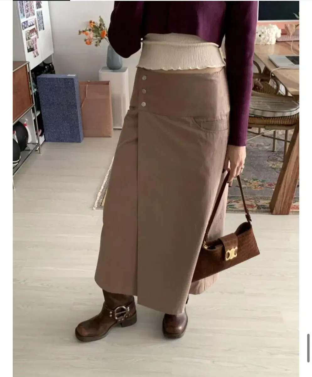 루루서울 Brownie Skirt / milk brown / S 사이즈