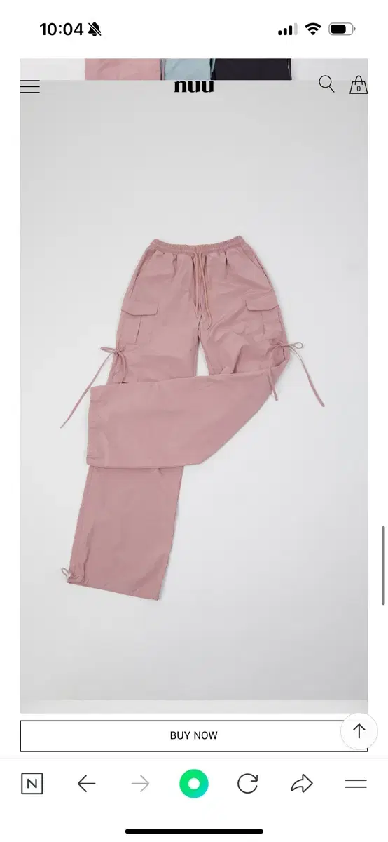 Nuu pink shirring ribbon pants셔링리본팬츠