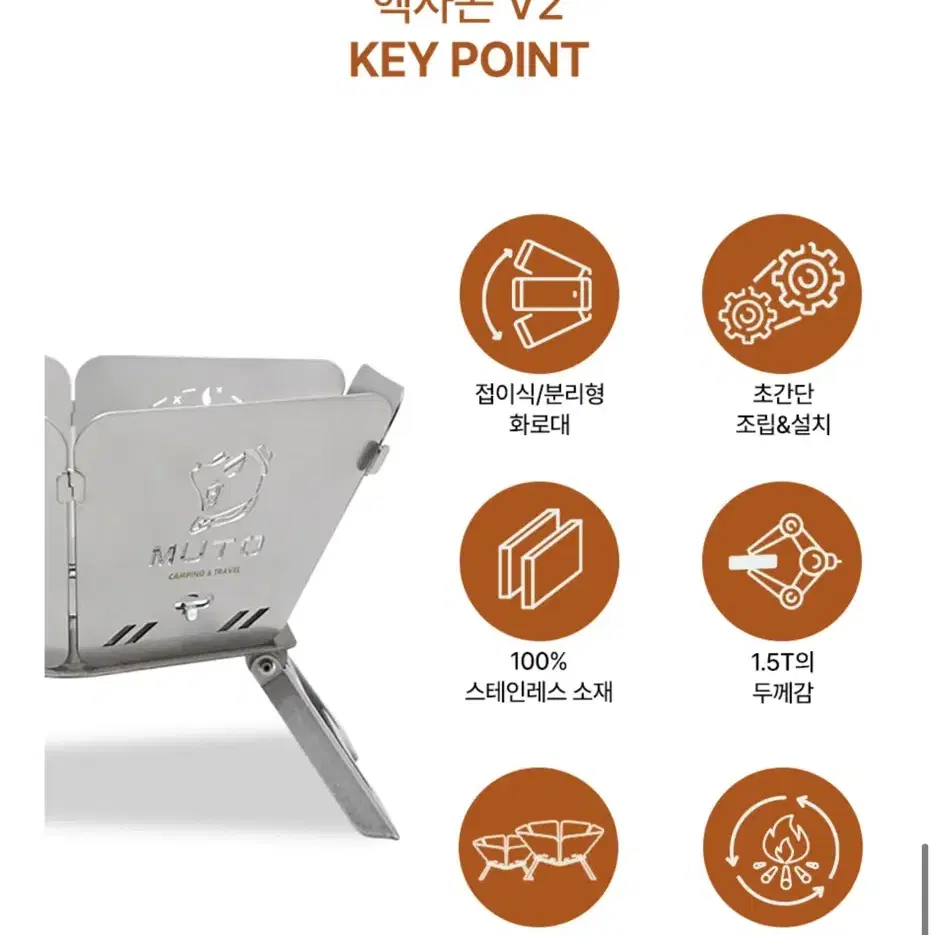 캠핑화로대/뮤토 접이식 헥사곤 화로대V2 중형