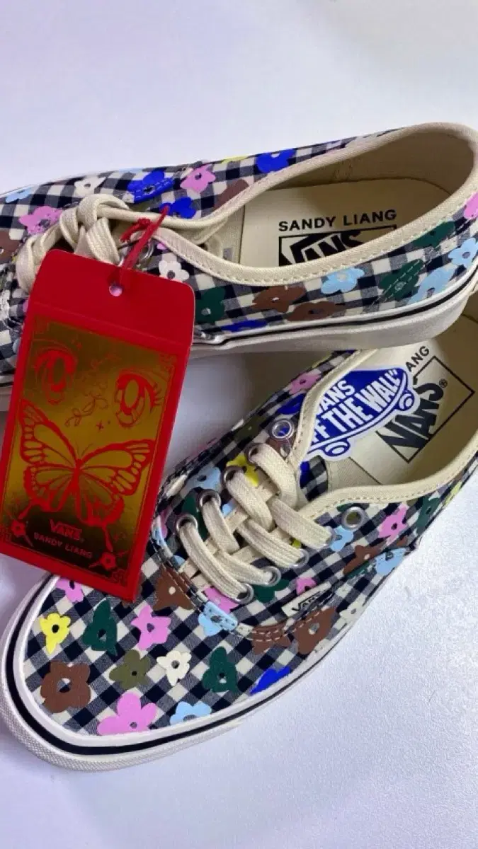 반스 샌디리앙 깅엄 체커보드 어센틱 vans sandy liang