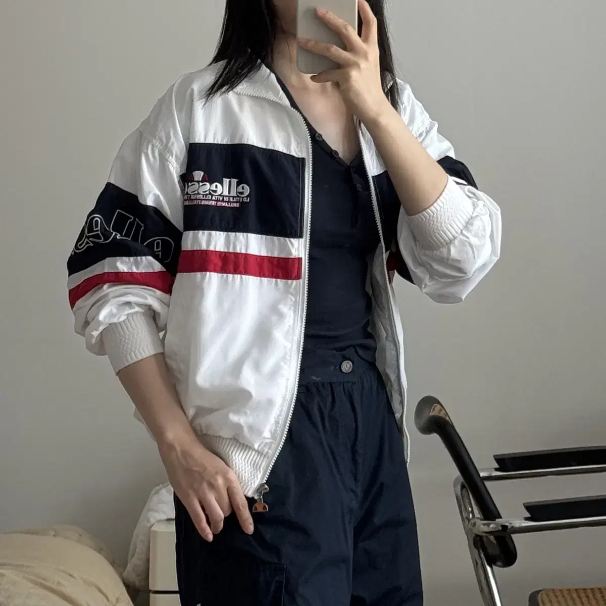 [ellesse]엘레쎄 빈티지 올드스쿨 바람막이