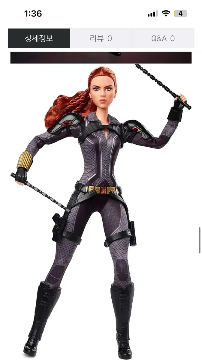 [Barbie] bobby Marvel's Black Widow doll sells.