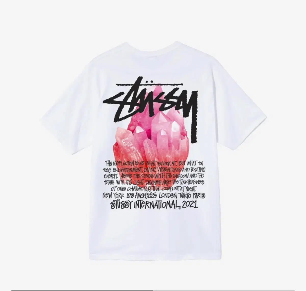 Stussy Amethyst Reflections Short Sleeve T-Shirt White XL