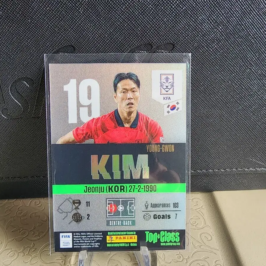 대한민국 김영권 2024 파니니 탑클래스 축구카드