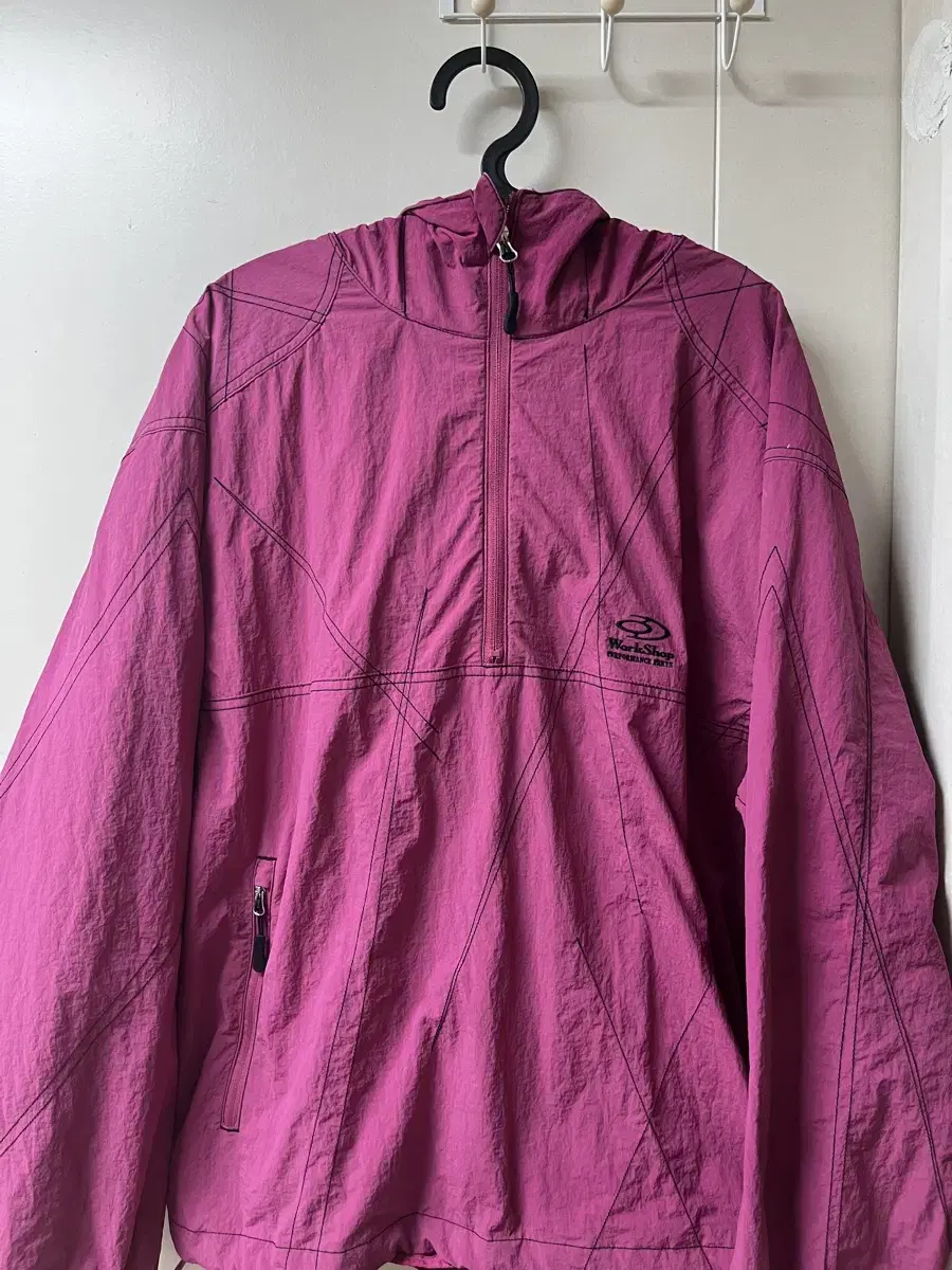 Travel Workshop Mower Lining Anorak Violet Pink Windbreaker