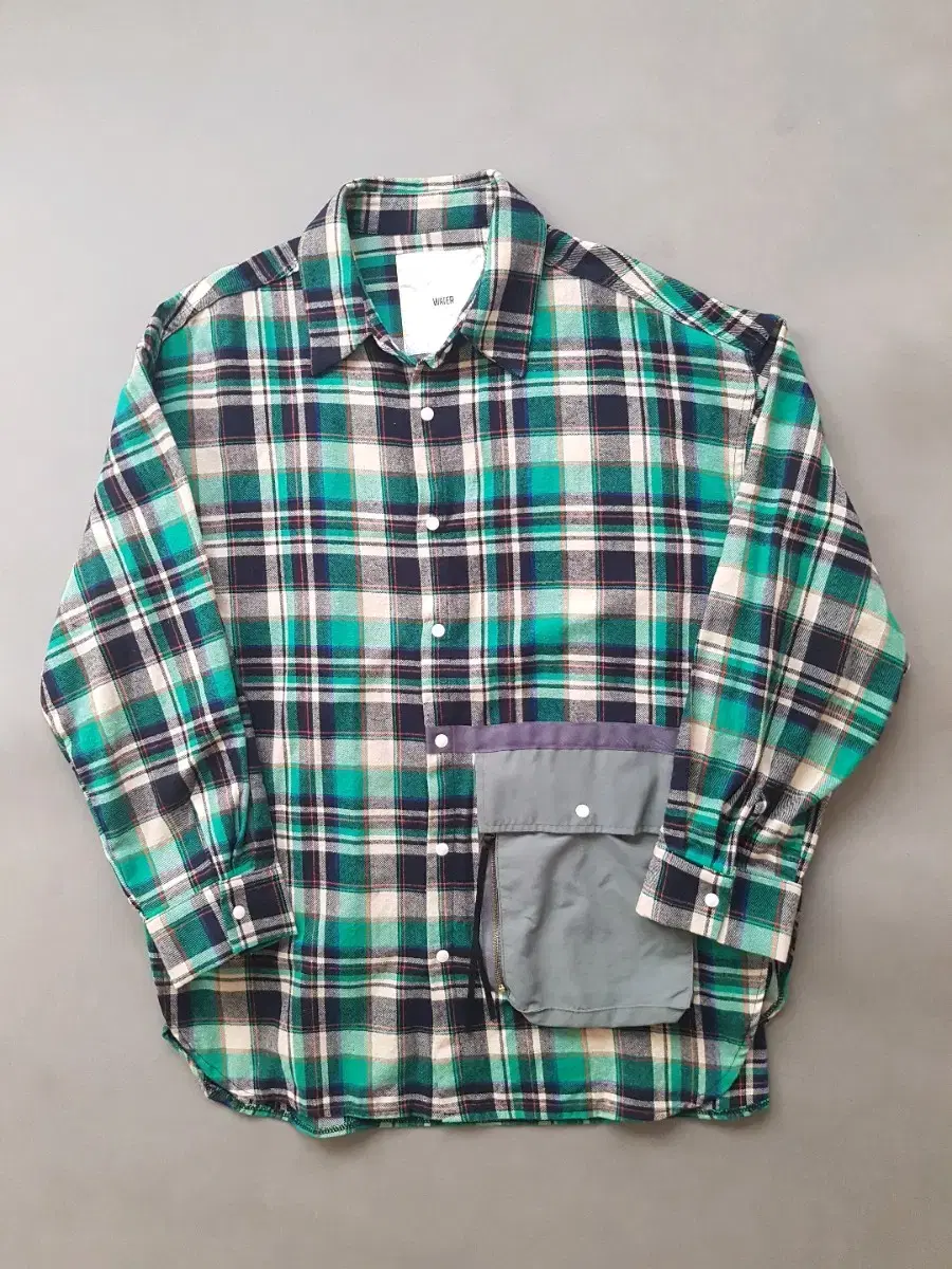 [Free] WATER Vintage Pocket Check Shirt Jacket