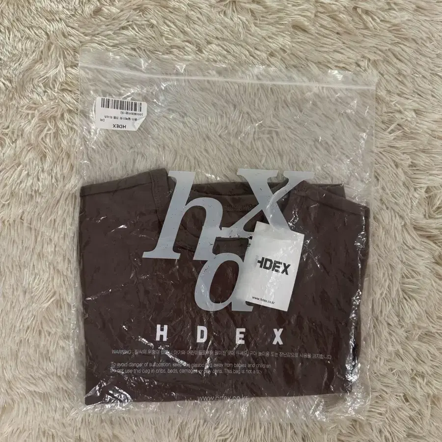 Hdex 릴렉스핏 크롭 티셔츠 브라운 S 새상품