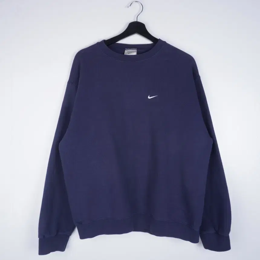 Nike Swoosh Embroidered Navy Plain Brushed Top VIA2236