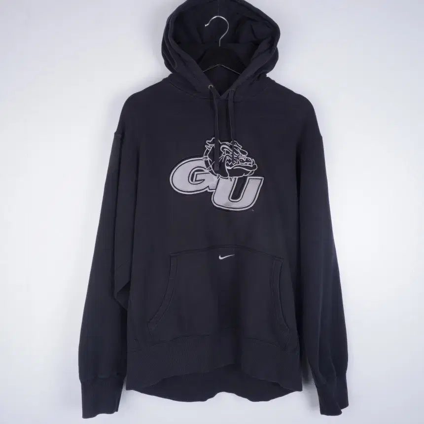 Nike Black Bulldog Swoosh Brushed Hoodie VIA2242