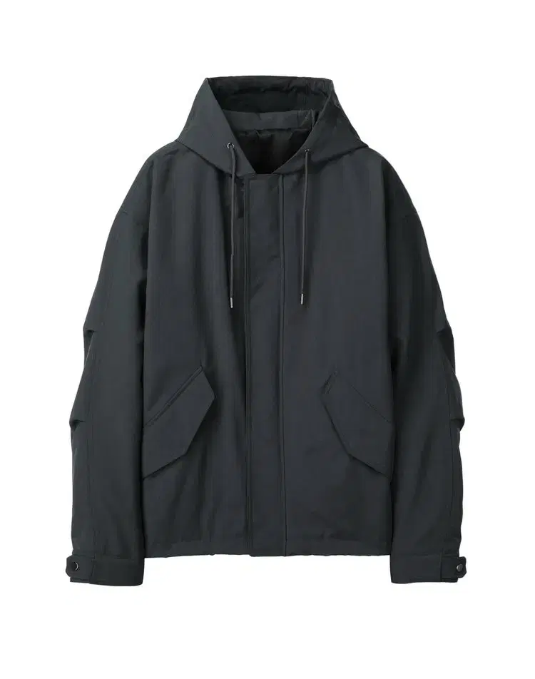 TNGT / Khakish gray semi overfit hooded shell parka 2nd generation / 100