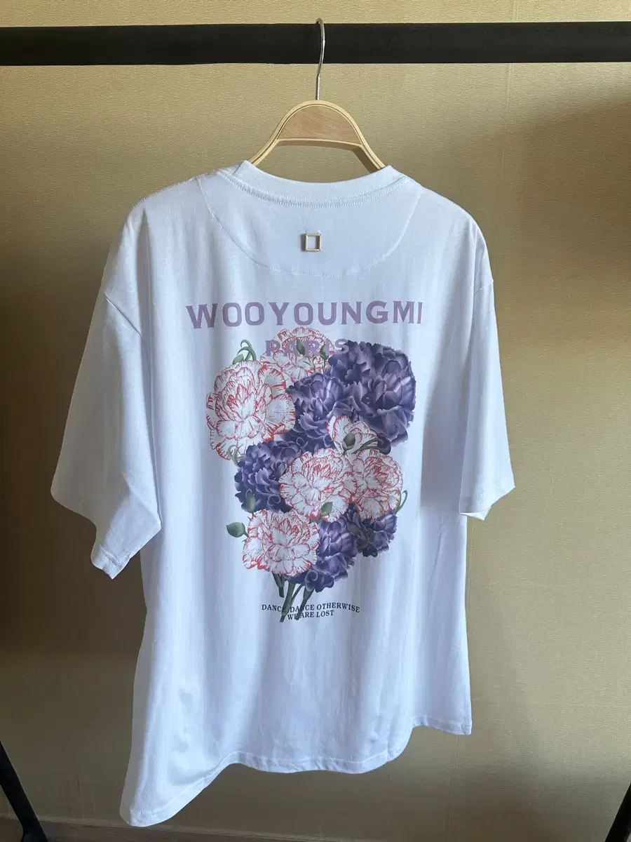 Wooyoung Mi Purple Flower Vahn Tee L100-110 Overfit