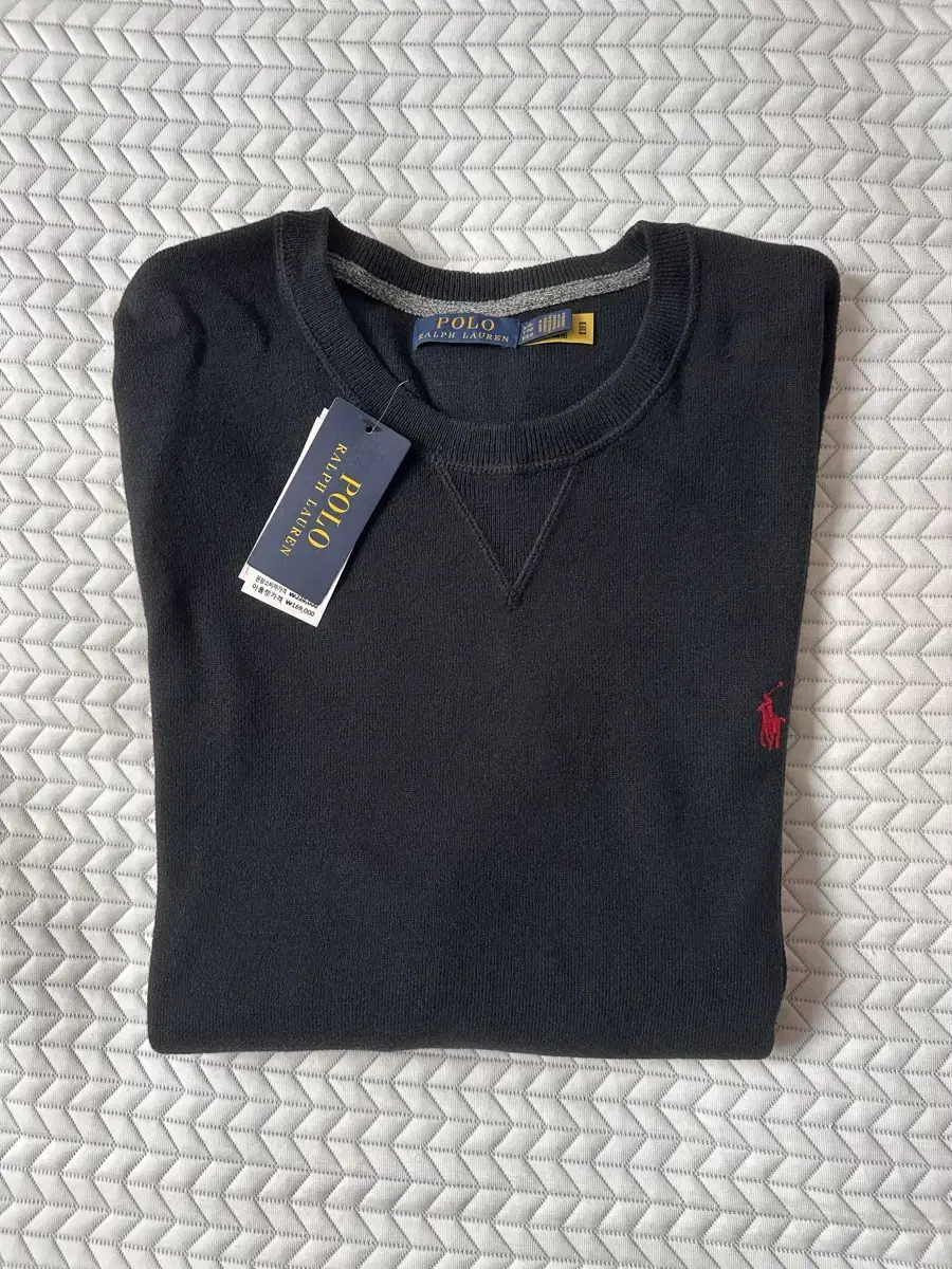 [XXL] Polo Knit Man-to-Man Black