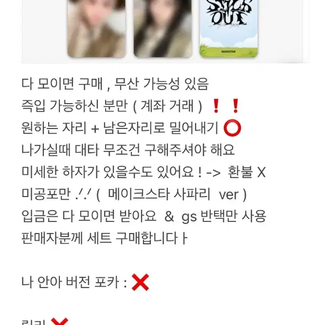 엔믹스 메이크스타 영통 사파리 버전 미공포