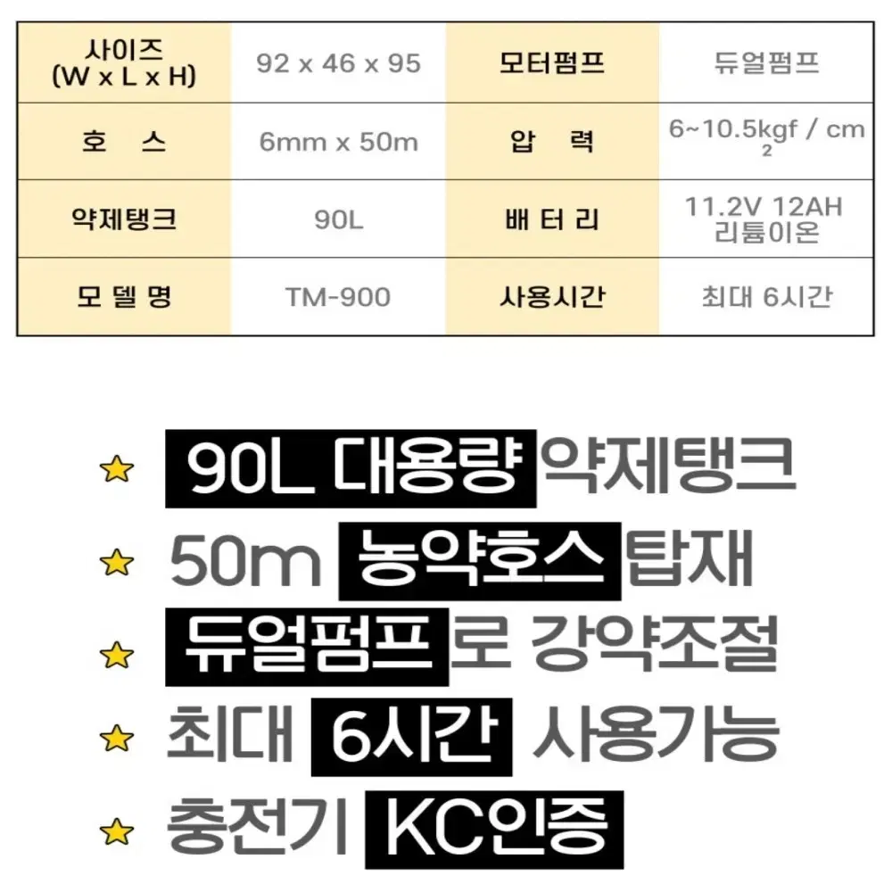 [ 디엠컴퍼니 ] 90L 대용량 이동식 충전분무기