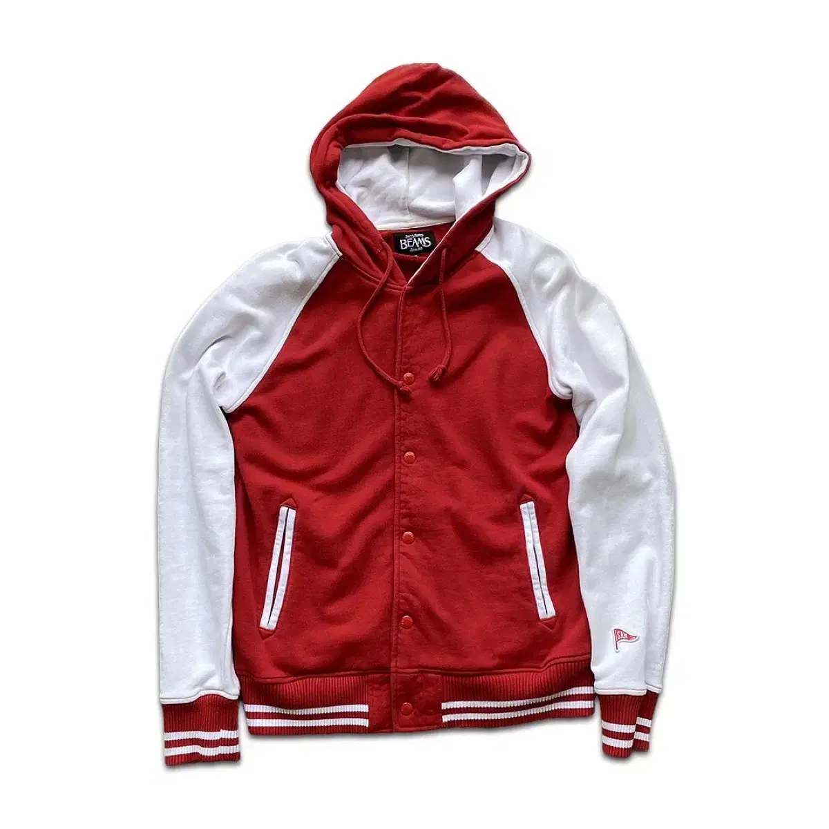 Beams Two-Tone Varsity Hooded Jacket