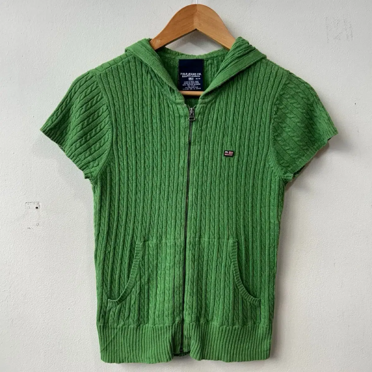 12234 - Polo Ralph Lauren Cable Short Sleeve Knit Zip-Up