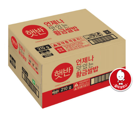 무료배송-햇반 210g 36개 황금쌀밥 백미