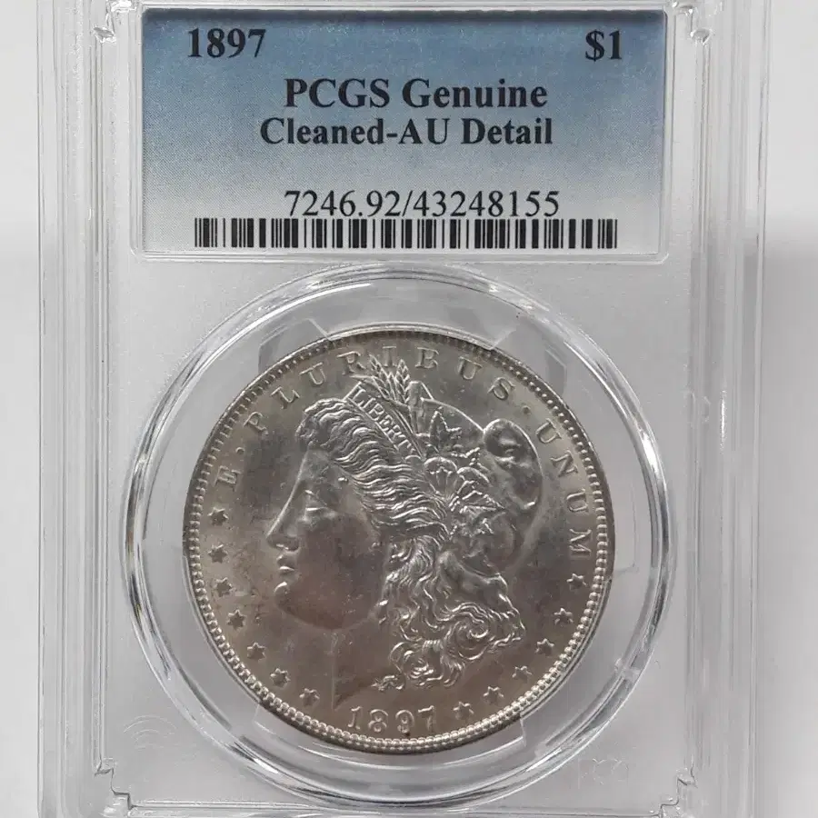 1897년 미국 모건 1달러 PCGS AU 디테일 준미사용 은화