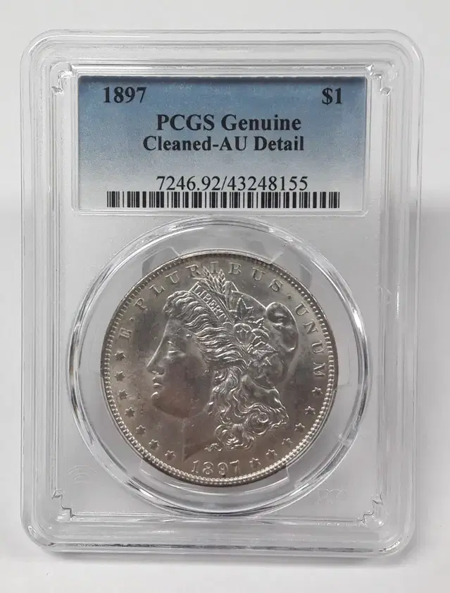 1897년 미국 모건 1달러 PCGS AU 디테일 준미사용 은화