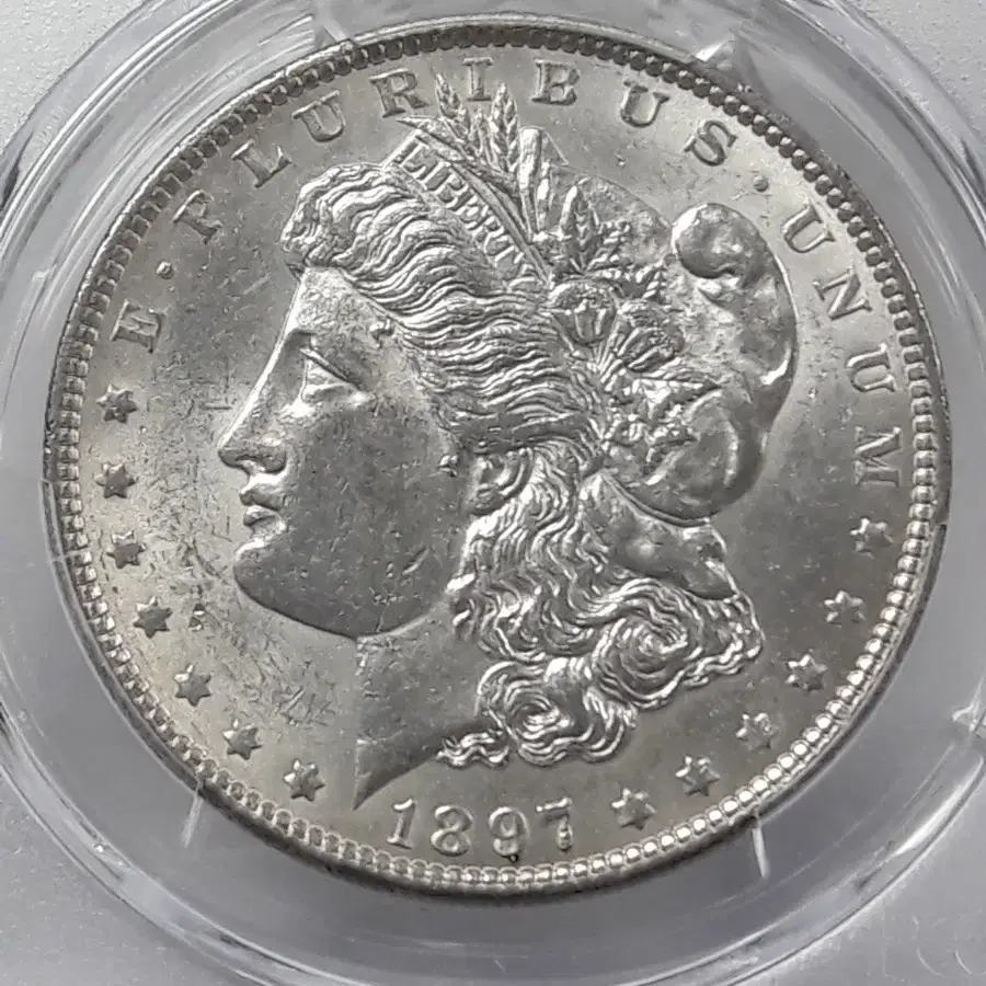 1897년 미국 모건 1달러 PCGS AU 디테일 준미사용 은화