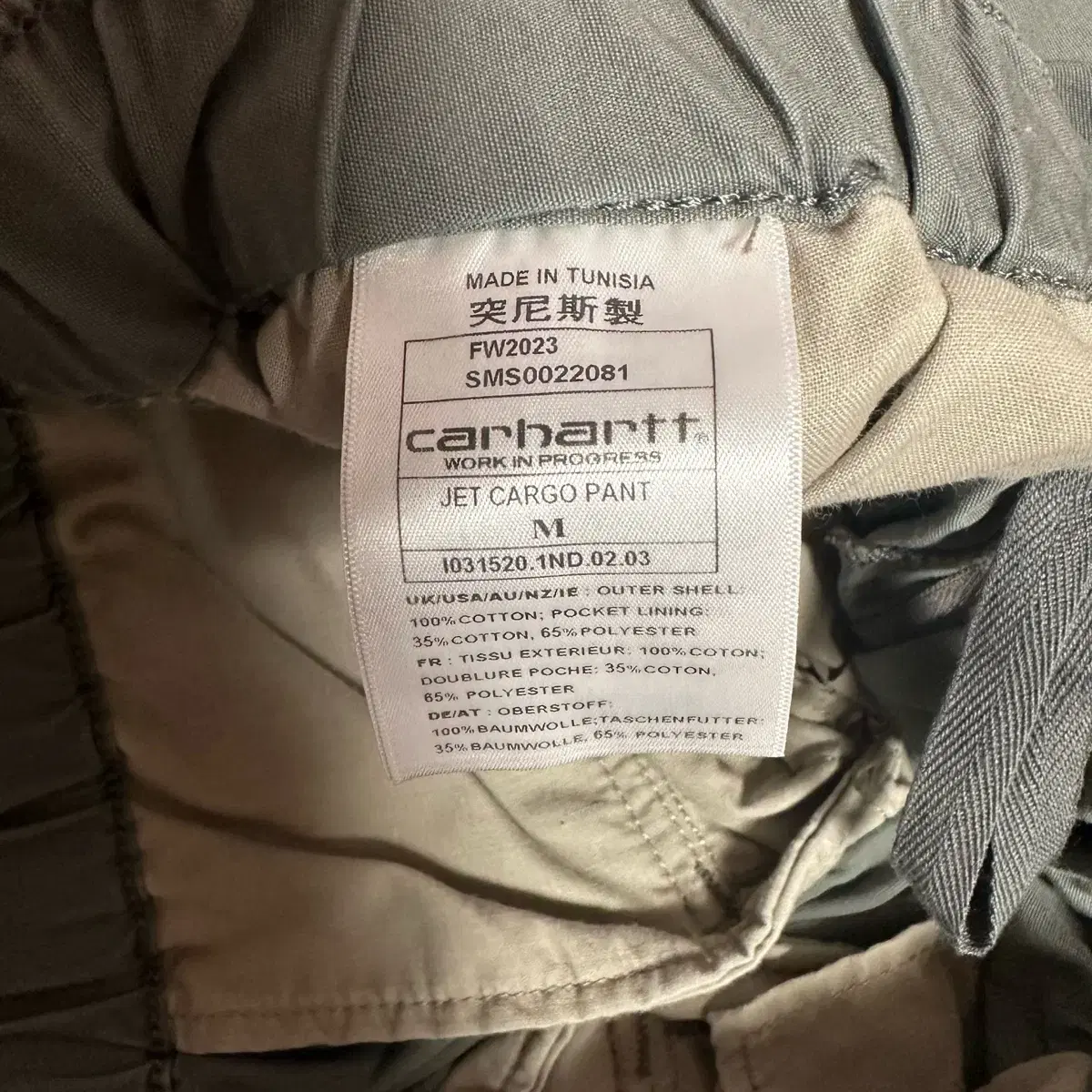 [M]칼하트wip jet cargo pant