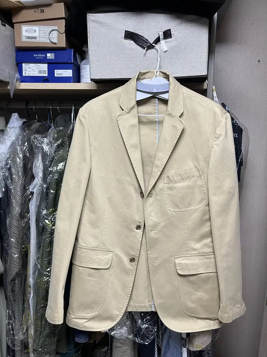 Polo cotton beige blazer L