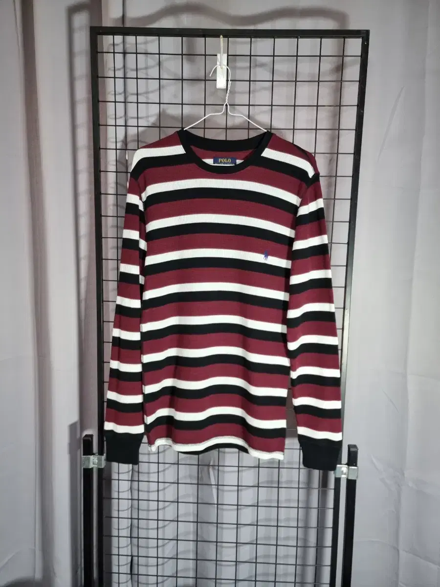 Polo Ralph Lauren Waffle Long Sleeve T-Shirt Striped S