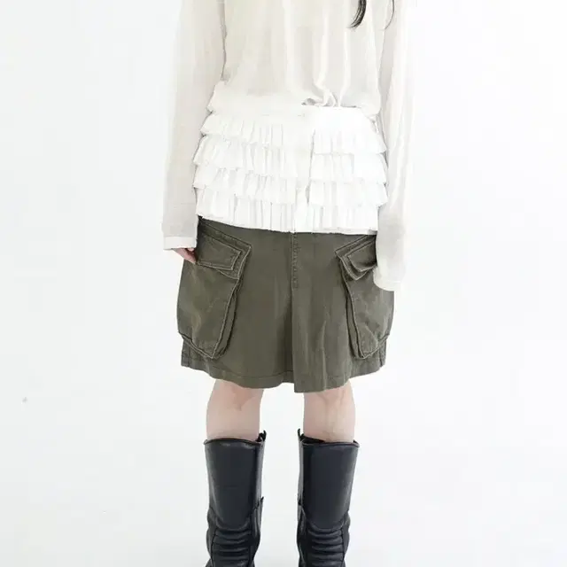 샵페어리 back buckle cancan skirt 미개봉