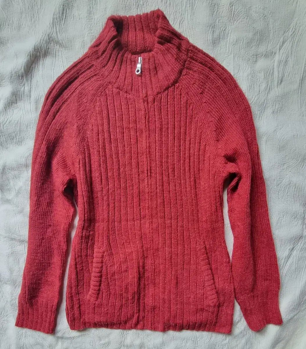 Vintage Y2K Tomato Knit Zip-Up