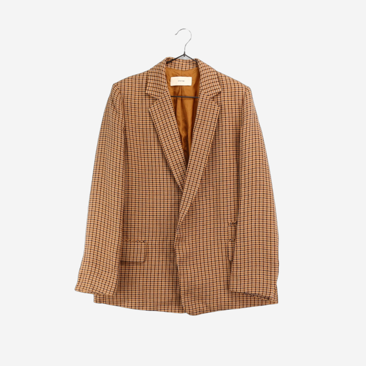 [82]System Yellow Checked Linen Jacket (SW2997)