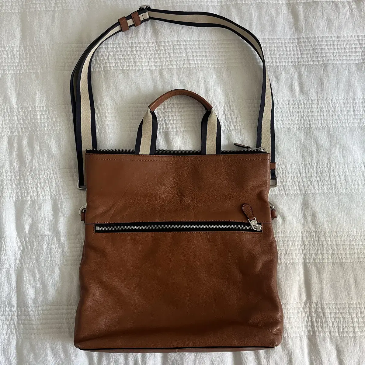 COACH calf leather  Foldover Tote Bag