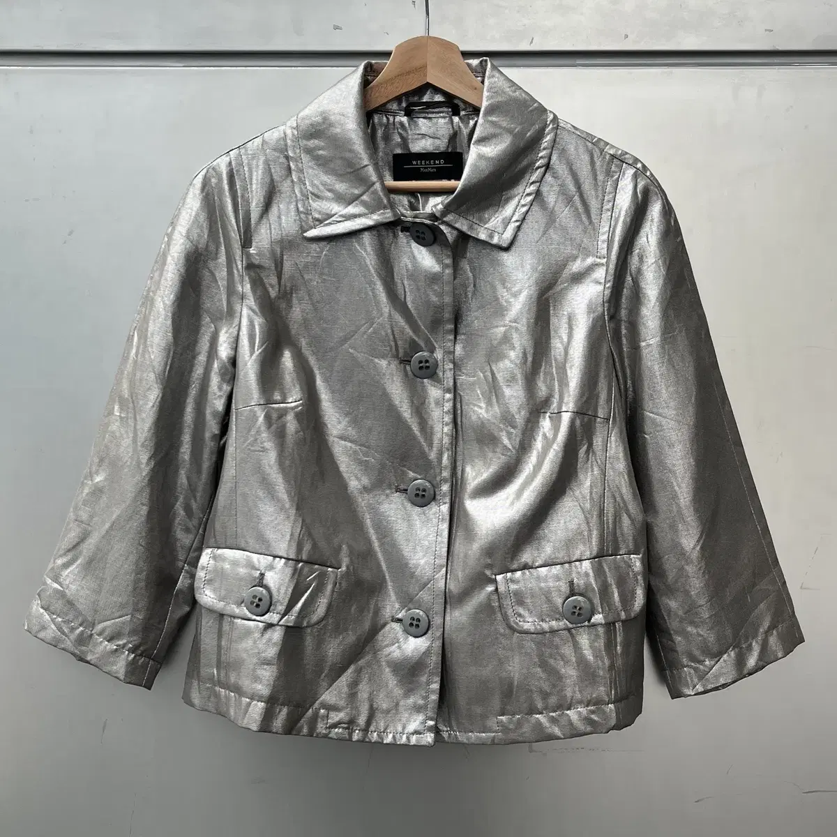 MAXMARA weekend Silk100% metallic Jacket