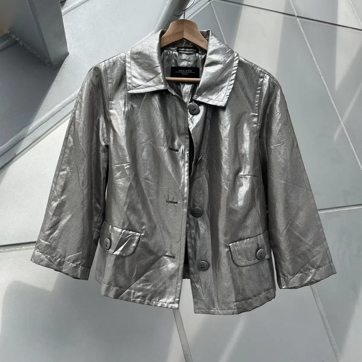 MAXMARA weekend Silk100% metallic Jacket