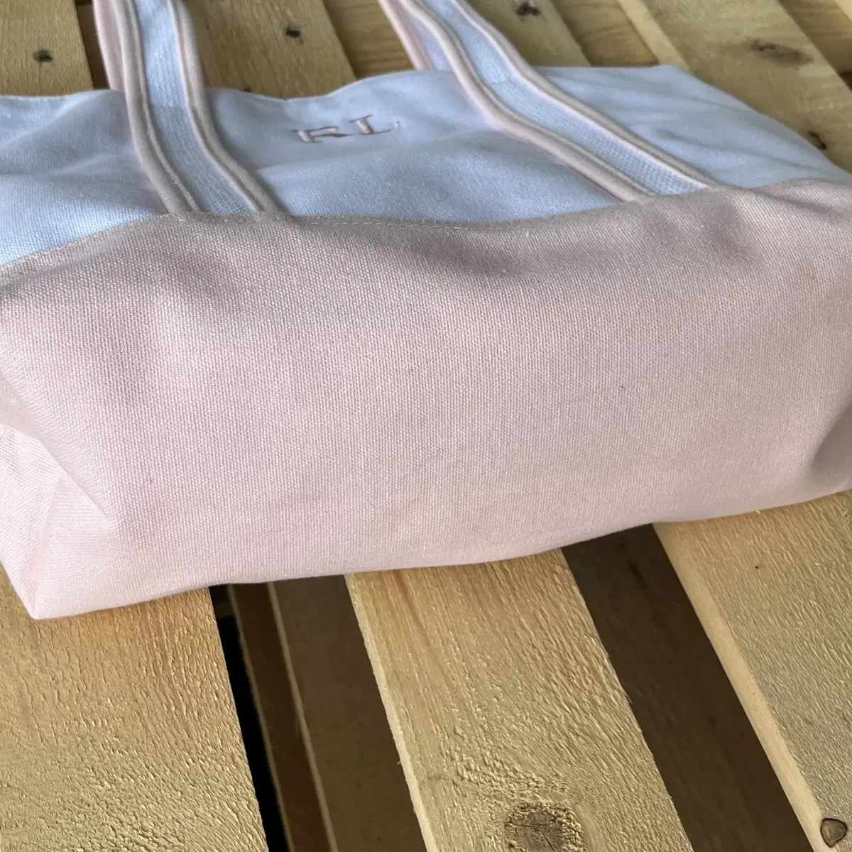 POLO RALPH LAUREN  "RL" logo Canvas tote