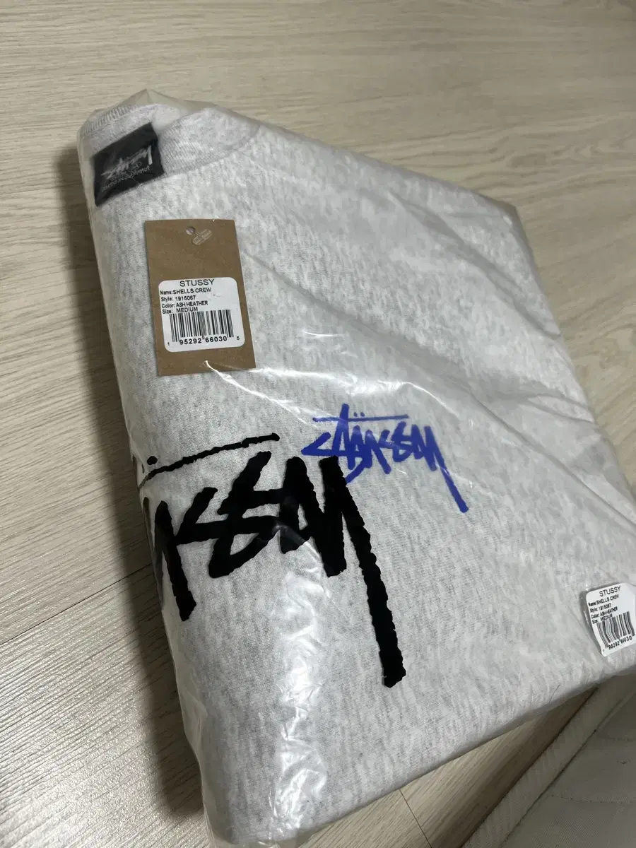 Stussy Shell Crew Ash Heather Hoodie (M)