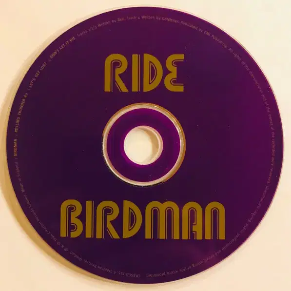 Ride - Birdman (싱글CD) 영국반 초판 민트급 중고