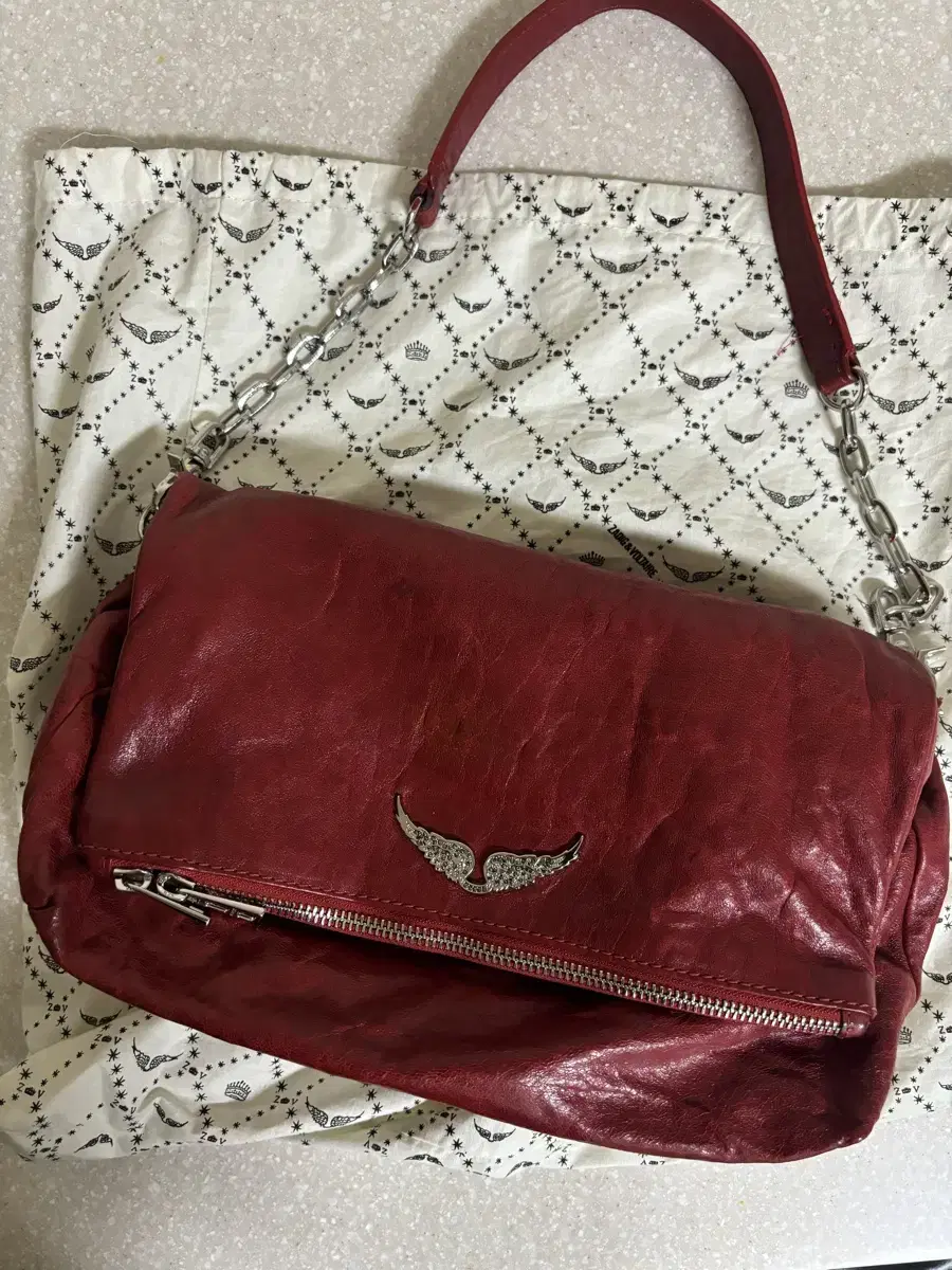 Jadik & Voltaire Burgundy Red Shoulder Bag