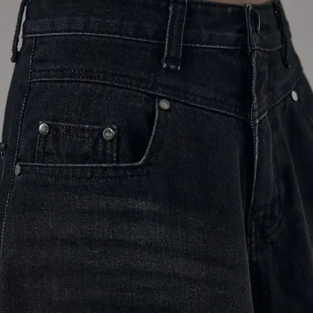 트리밍버드 Front Yoke Denim Pants [ Black]