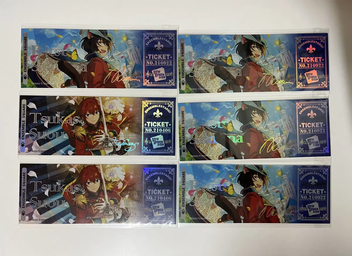 Ensemble Stars Enstar Ritsu Tsukasa Live Ticket 2nd Edition 6 tickets sealed in bulk