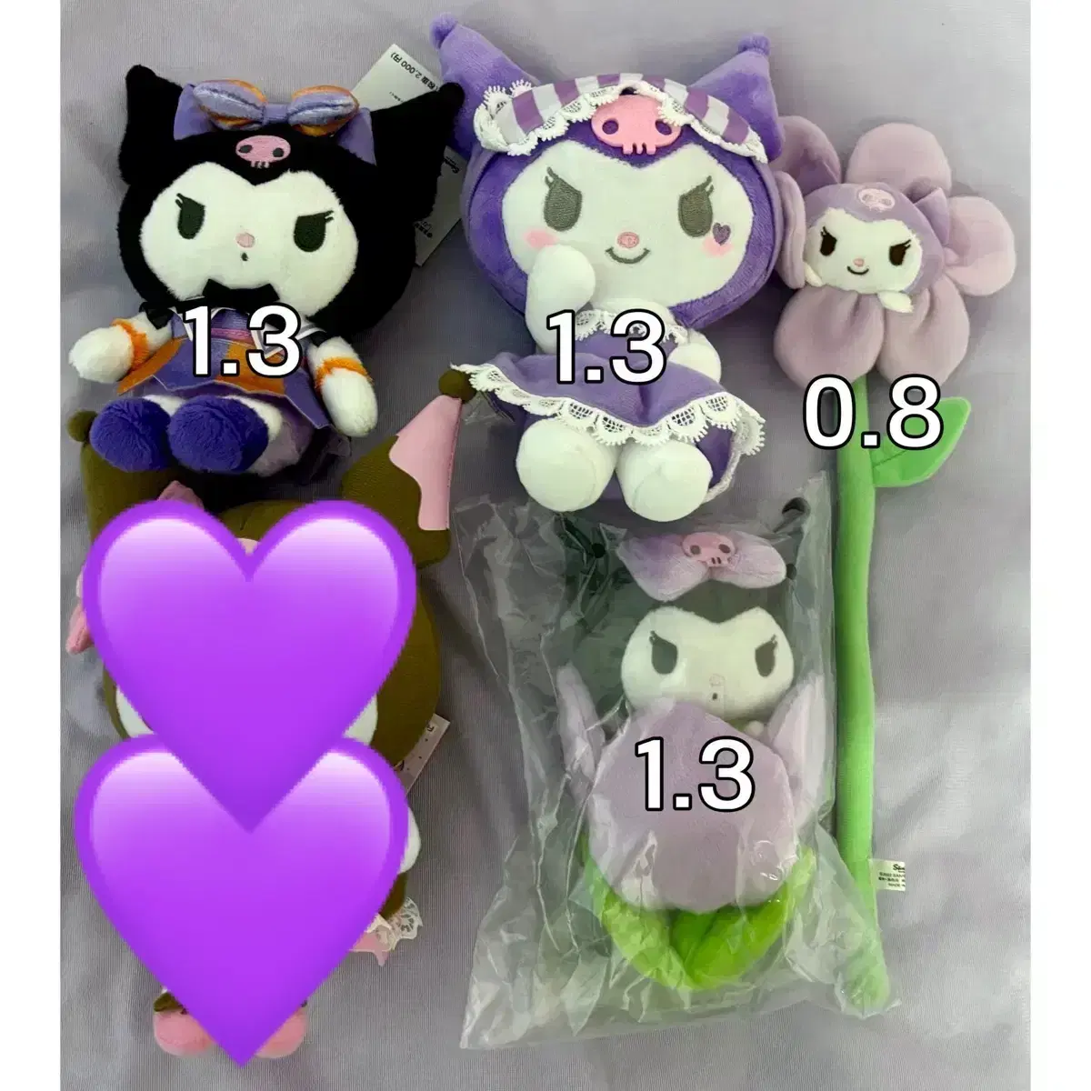 (Free Shipping Event) Sanrio Kuromi Halloween Eye Patch Furyu Tulip Flower Series