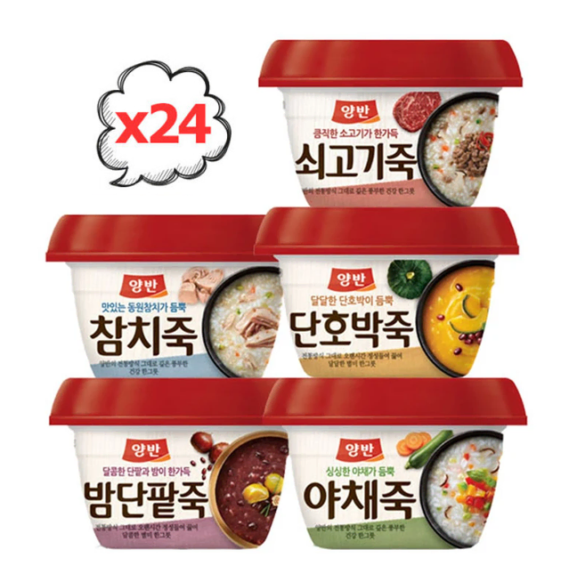 무료배송-동원 양반죽 285g 24개 쇠고기죽/참치죽/야채/단호박/밤단팥