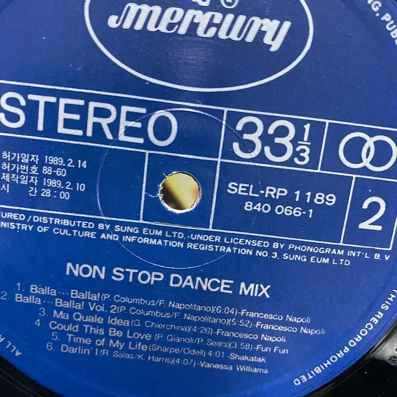 NON STOP DANCE MIX LP / AA5340