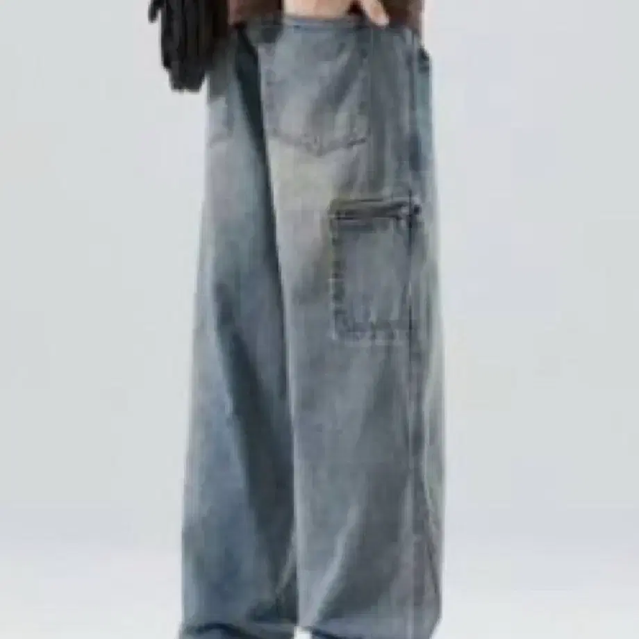 Men slant pocket wide leg pants