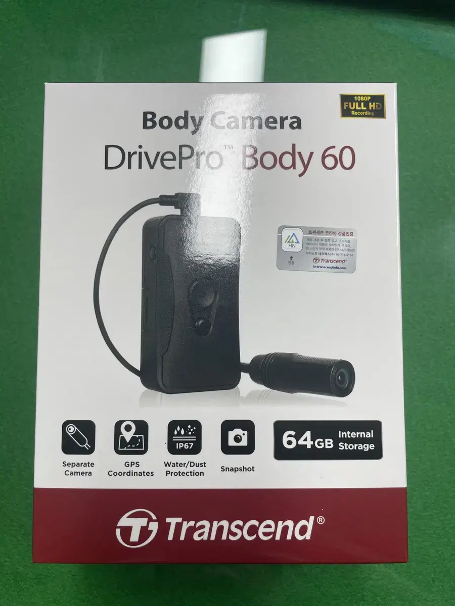 트랜센드 DrivePro Body 60 바디캠