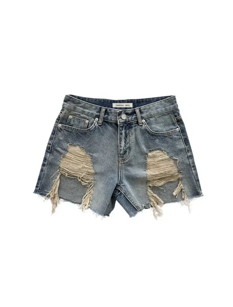 보헤미안서울 DISTRESSED DENIM SHORT PANTS