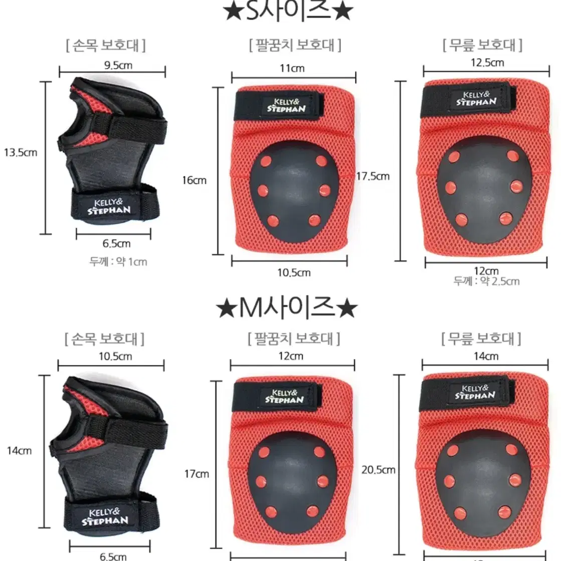 키즈 유아 보호장비+헬멧M사이즈 켈리앤스테판