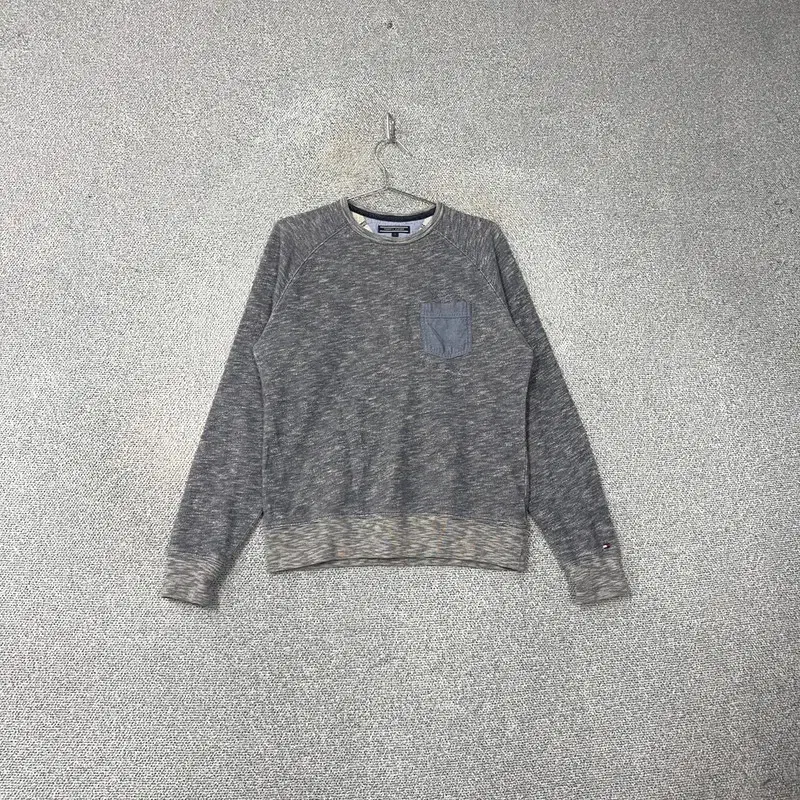 Tommy Hilfiger Pocketed Grey Knit Sweater S