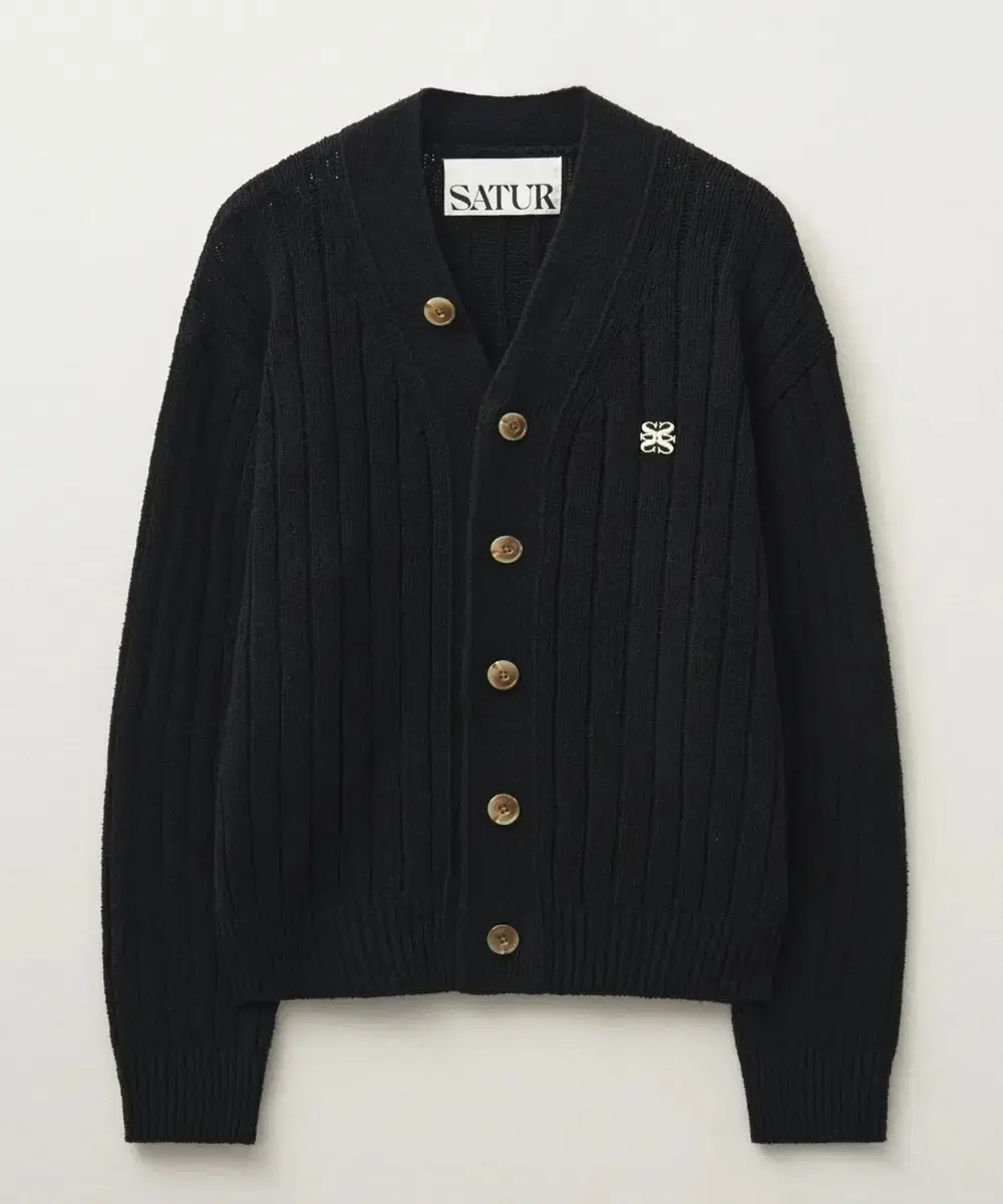 New) Setter Faro Oversized Boucle Cardigan Classic Black