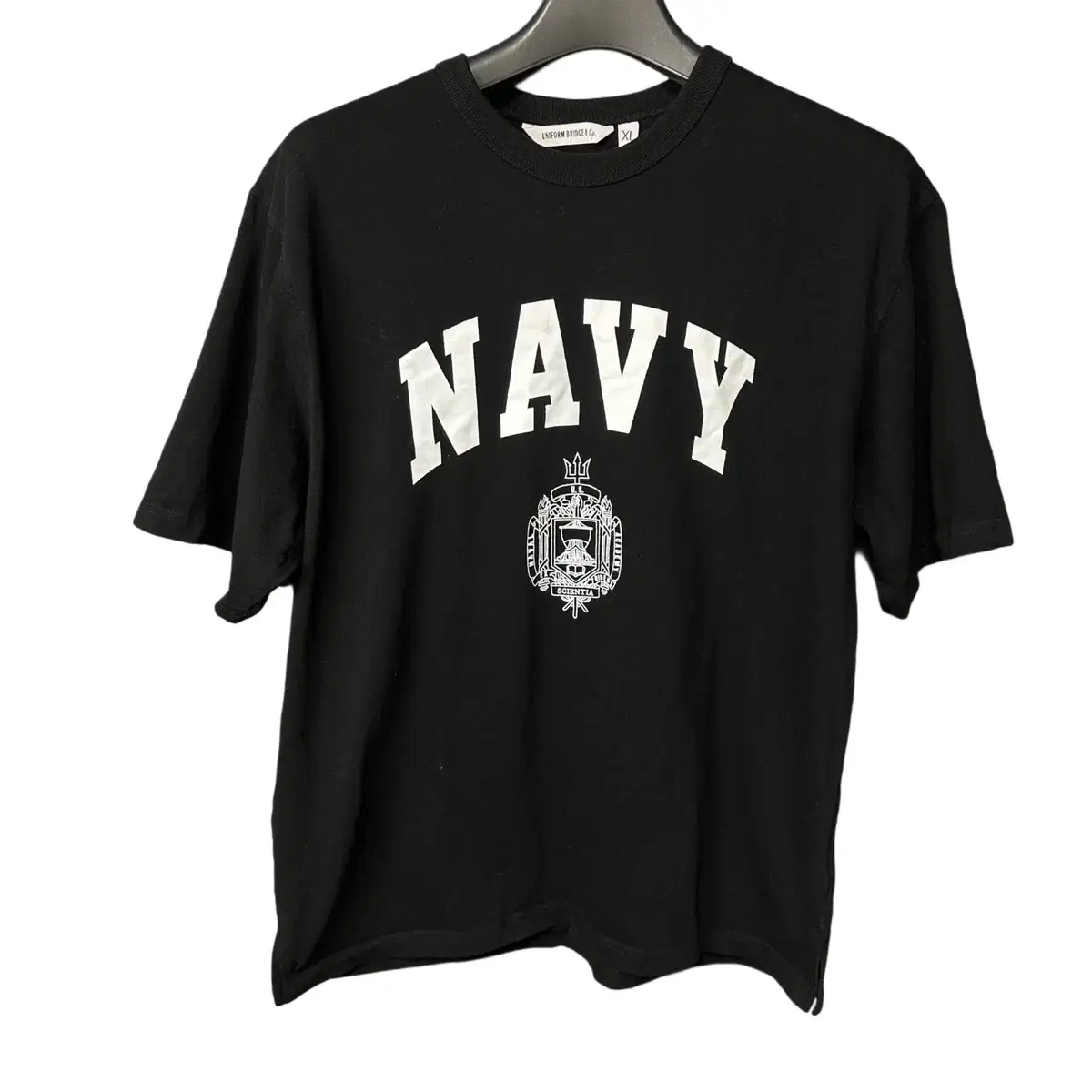 XL UniformBridge Printed Black Short Sleeve T-Shirt